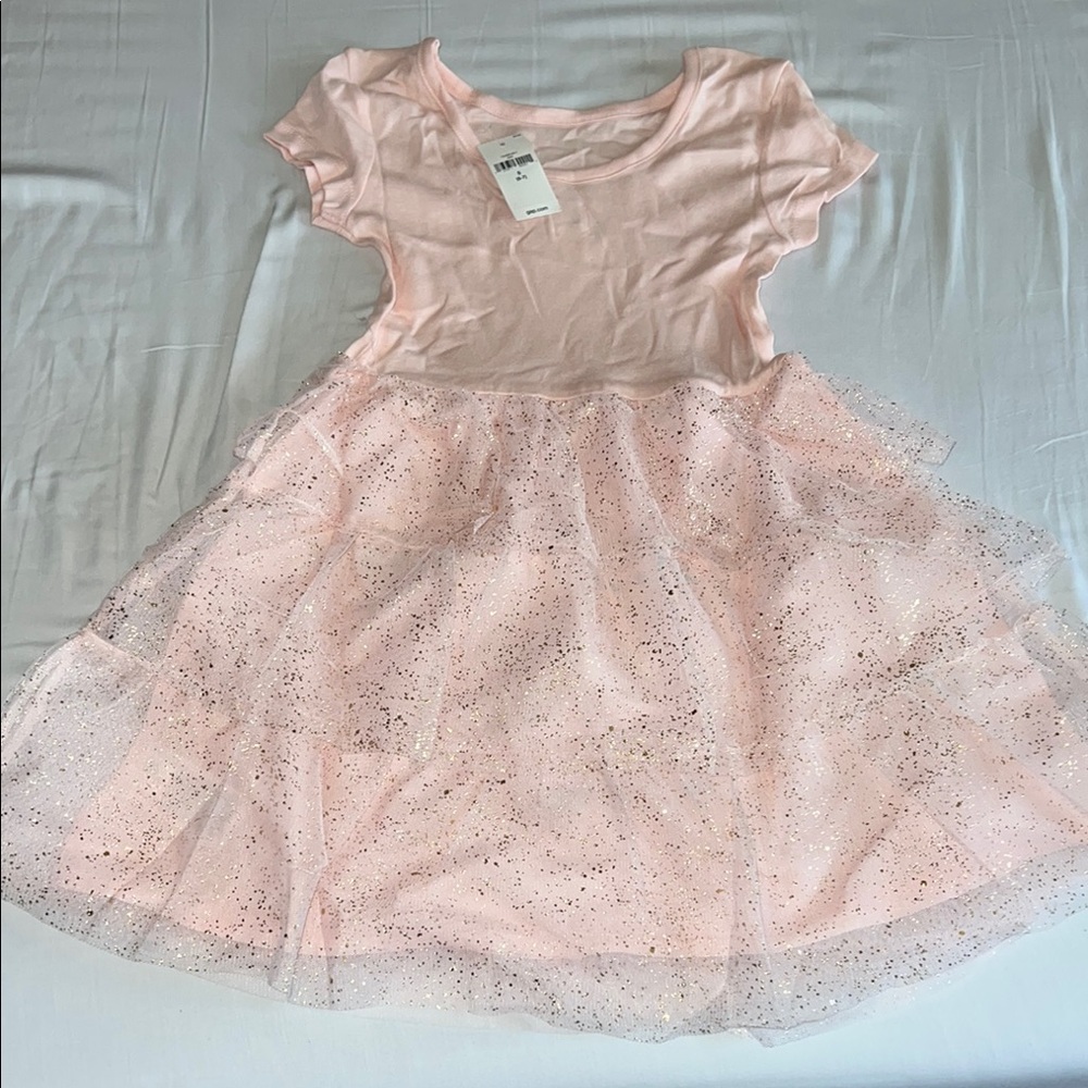GAP Pink and Orange Tiered Sundress with Cap Sleeves